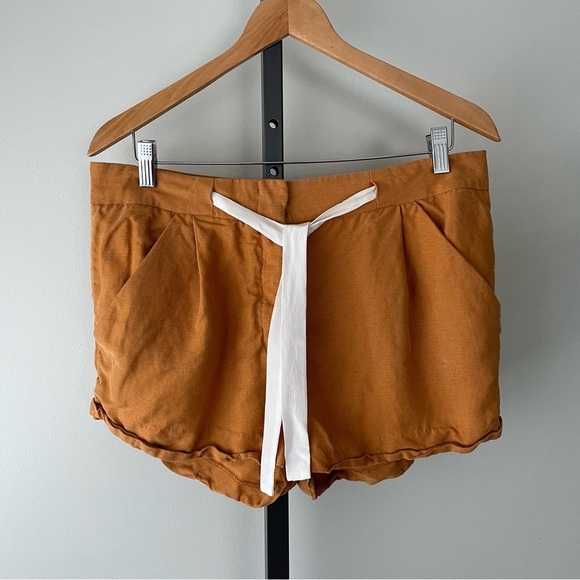 Wilfred Allegra Burnt Orange Linen Shorts Size 10 - Picture 7 of 7